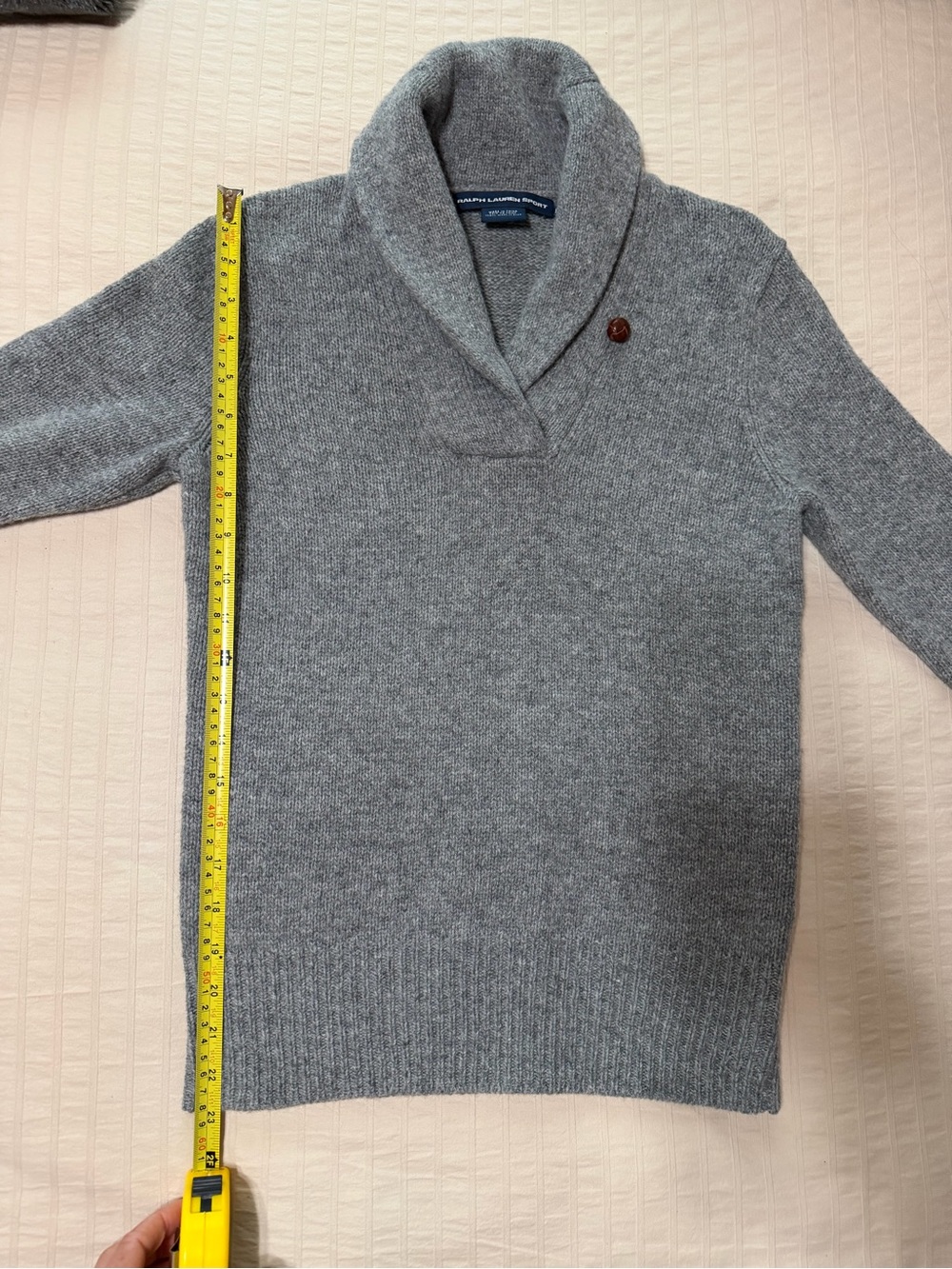 Ralph Lauren Women's Gray Shawl Sweater